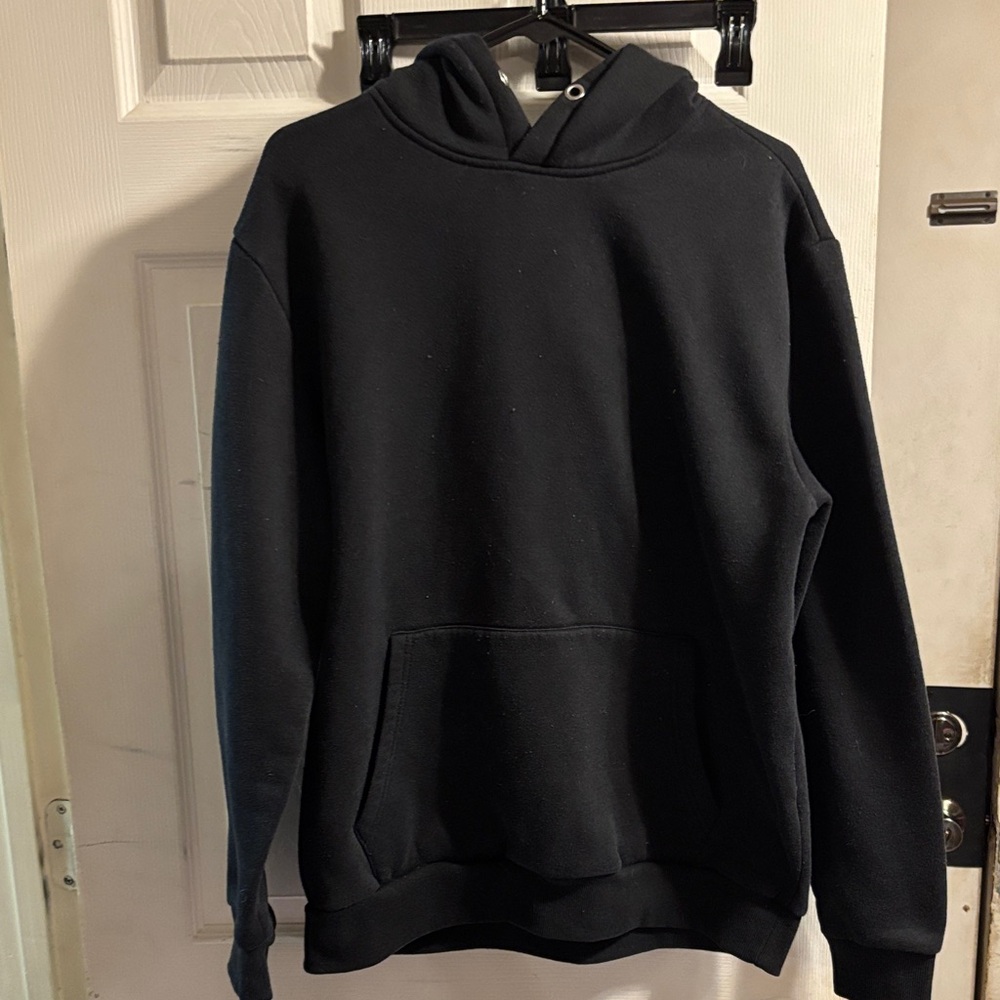 Forever 21 Men's Black Hooded Pullover Sweatshirt